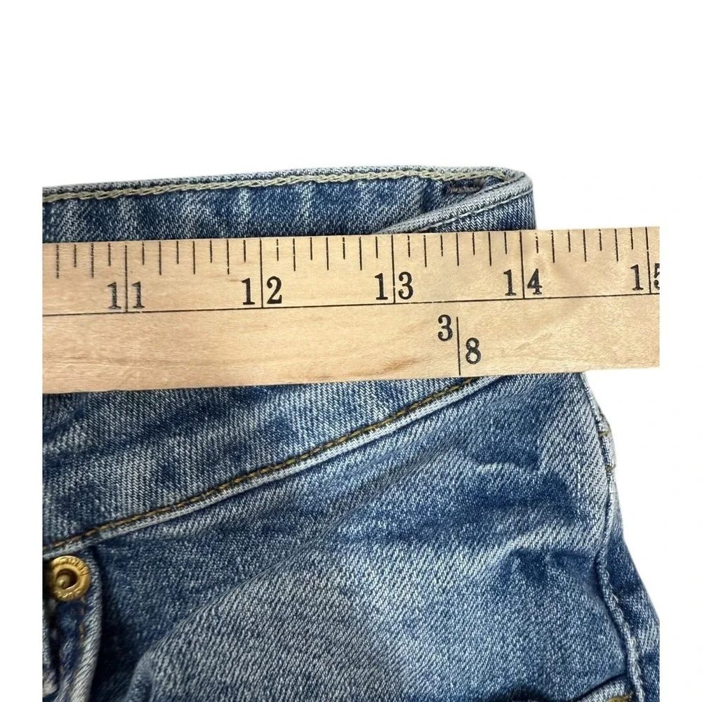 Superdry Men's Blue Straight Leg Mid-Rise Distressed Jeans Size 30 / 30